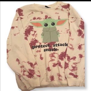 2X Tye dye baby yoda sweatshirt